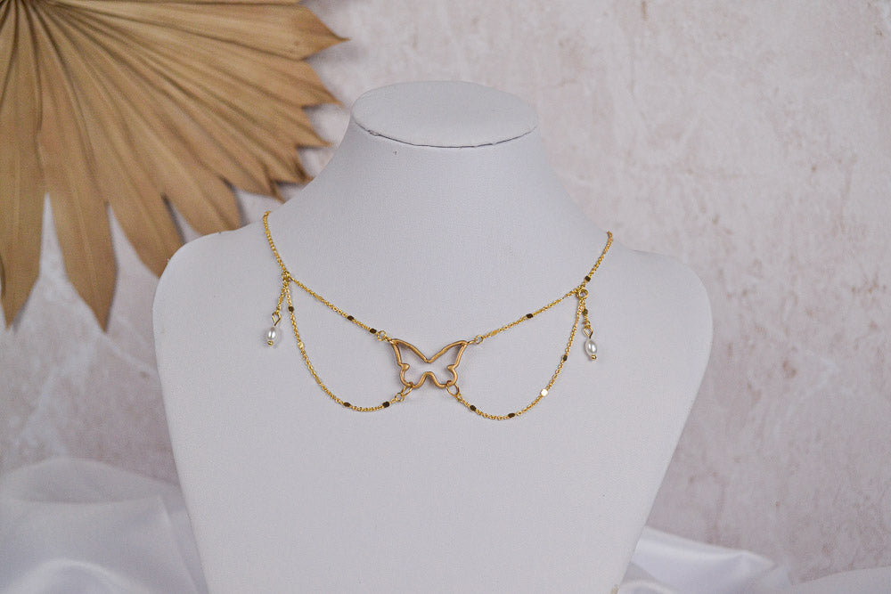 Elegante Choker mit Schmetterling Charm