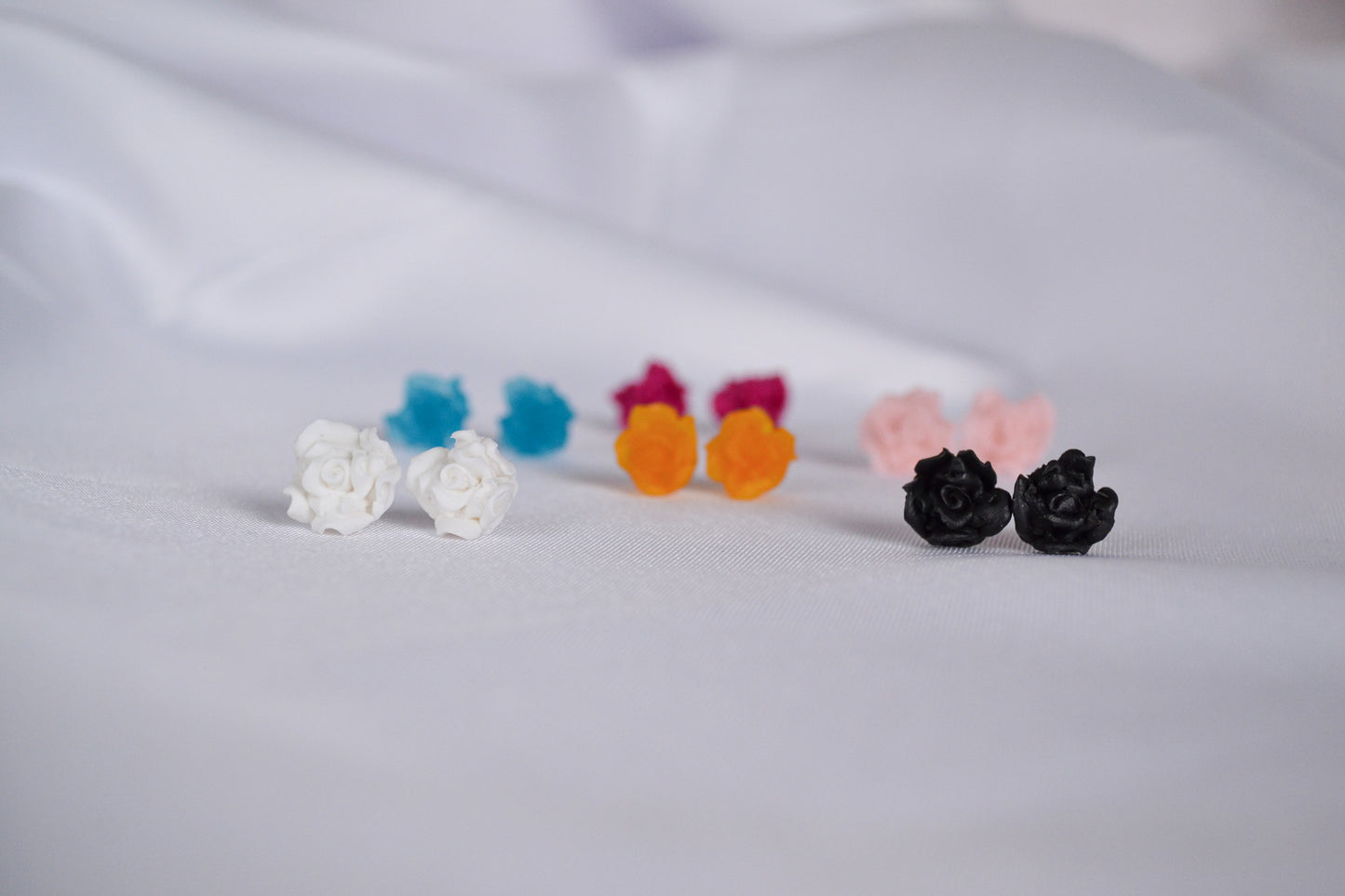 Rose stud earrings