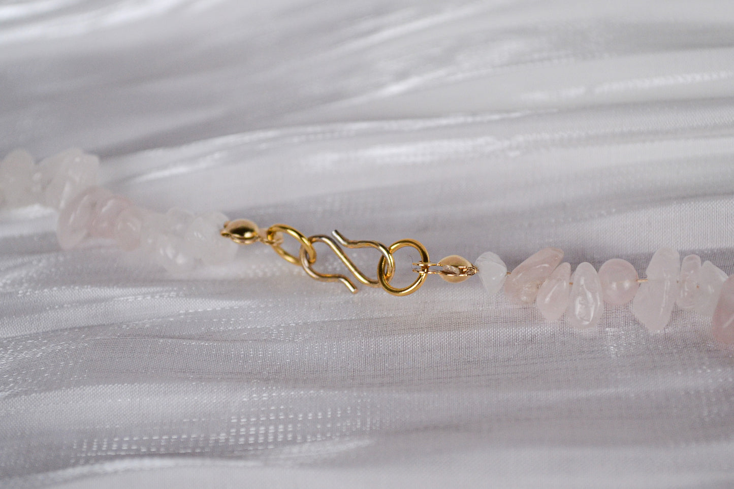 Edelsteinkette Gaia mit Rosenquarz