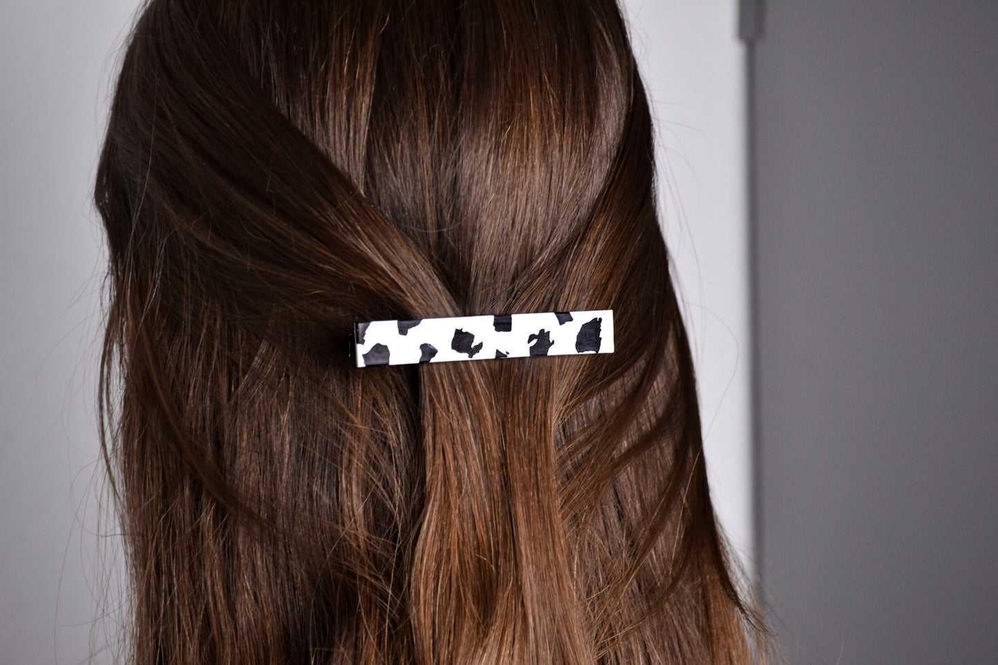 Cow pattern hair clip