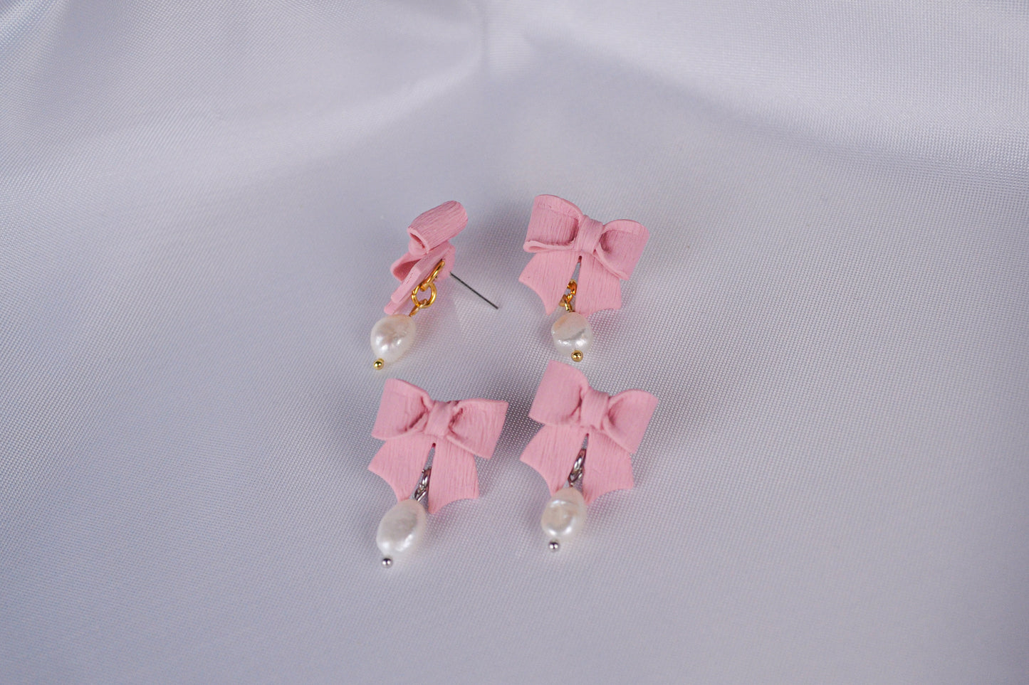 Coquette earrings in pink