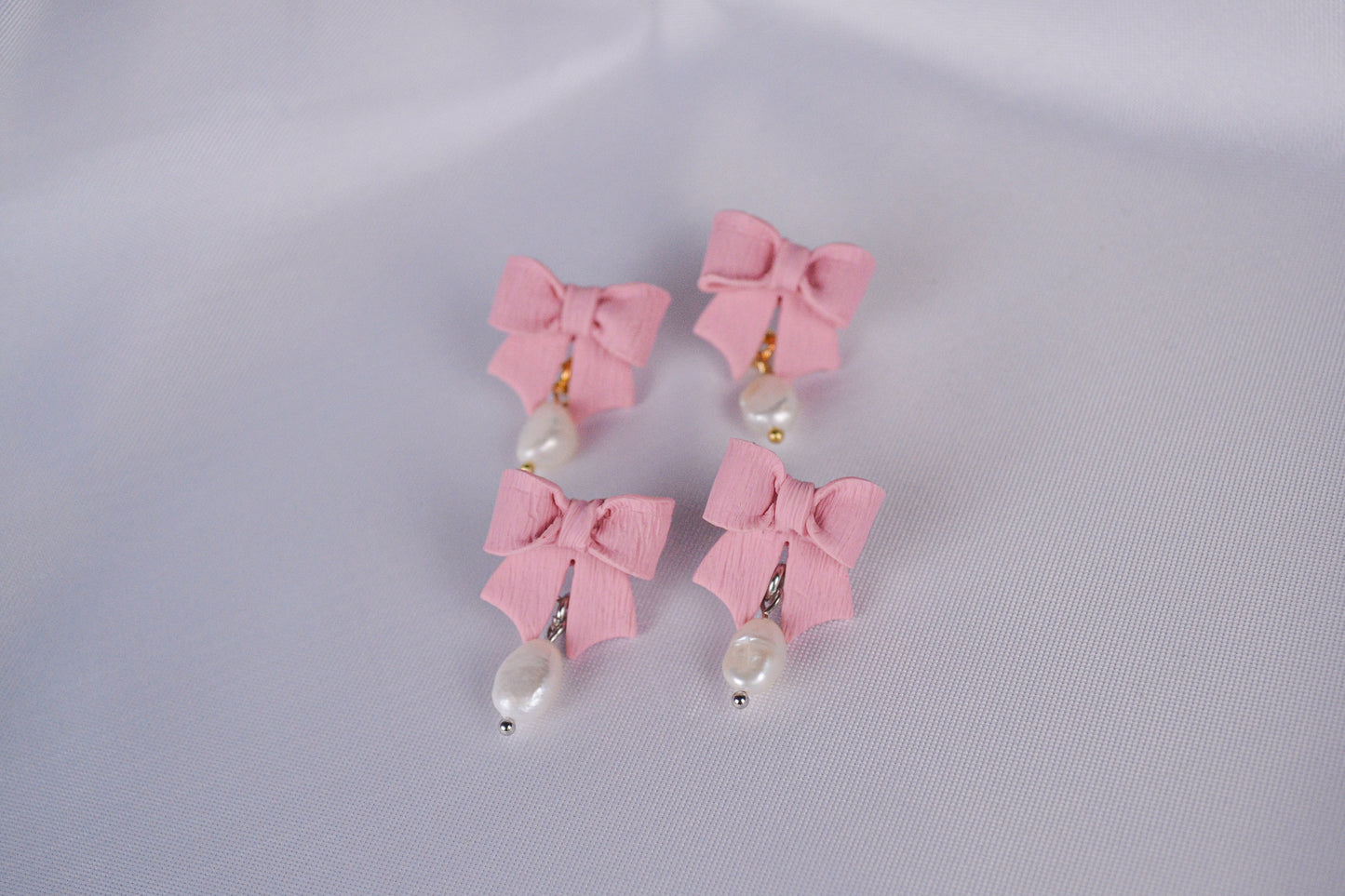 Coquette earrings in pink