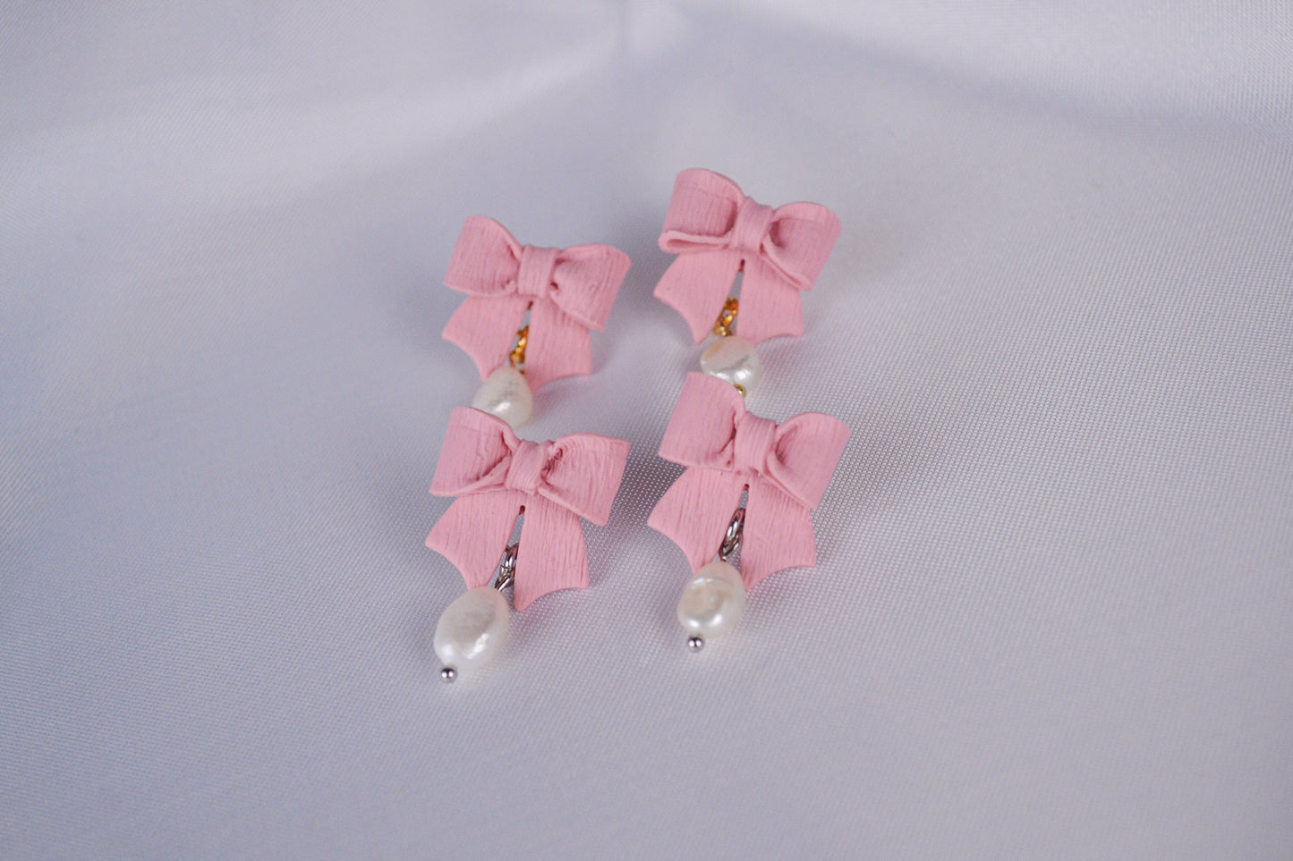 Coquette earrings in pink