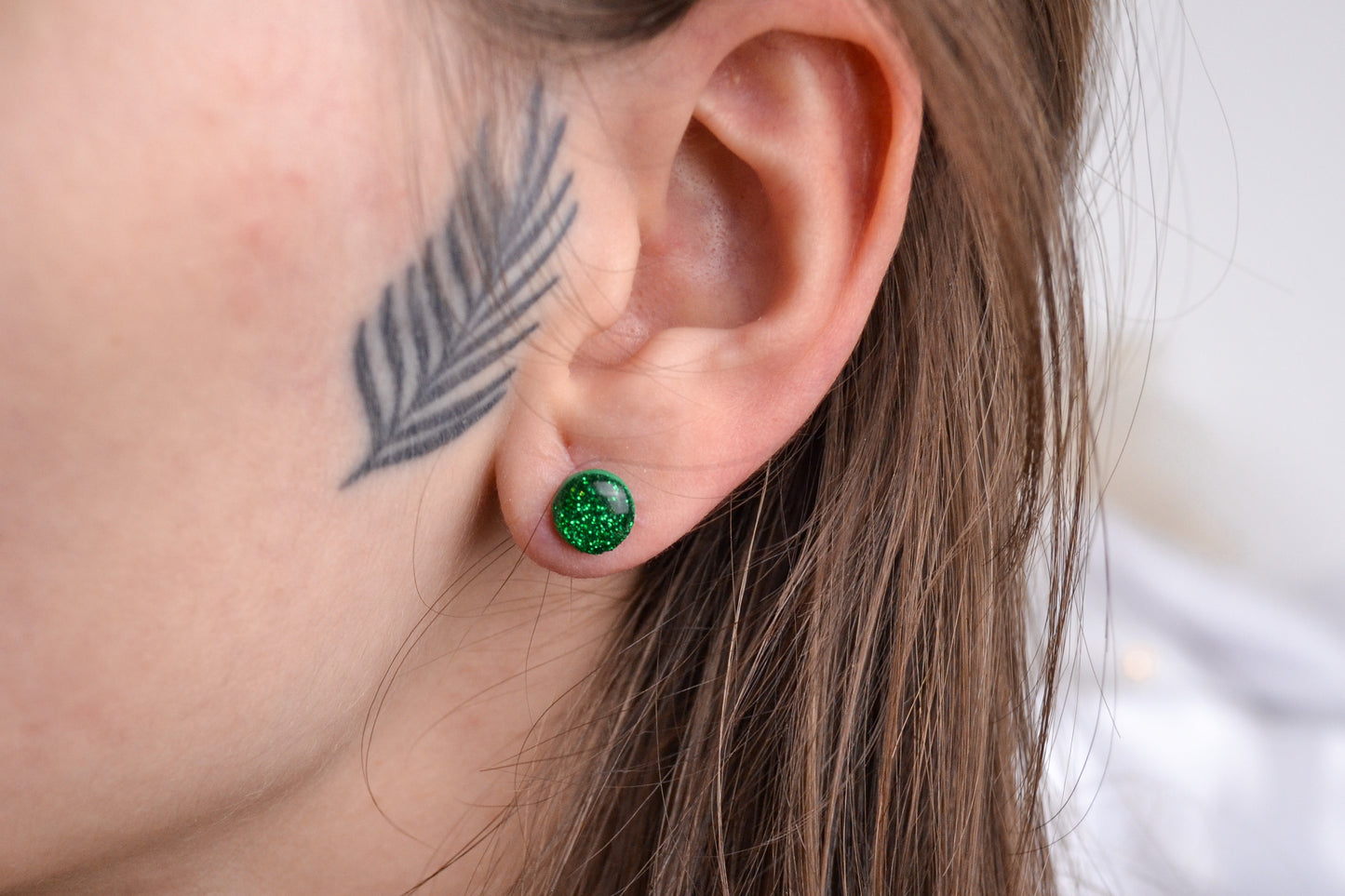 Glitter plug set in red and green