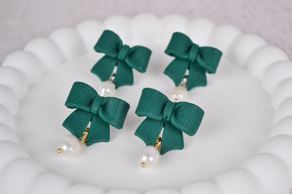 Ohrstecker Coquette in Grün