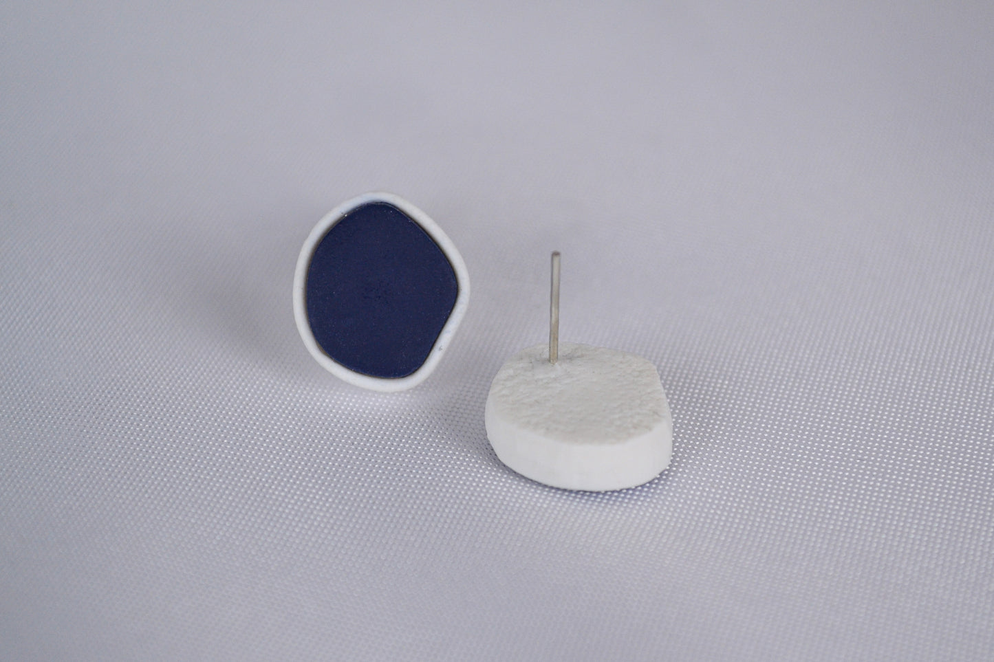 Stud Earrings "Ella" in Blue & White