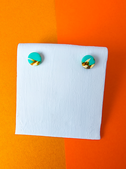 Stud Earrings "Sol" in Turquoise